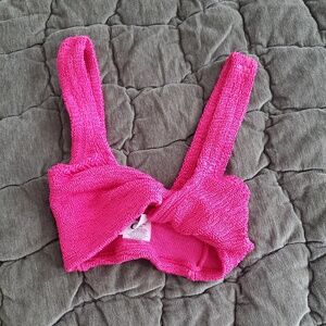 Hunza G Juno Bikini Raspberry TOP ONLY  New Without Tags